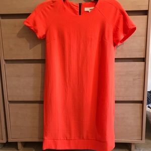 NWT coral mini dress with exposed zipper!
